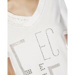 Elisa Cavaletti women's valkoinen t-paita kristallisomisteilla