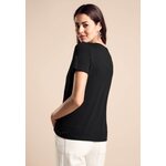 Street One women's black t-paita kimaltavalla printillä