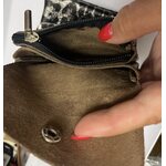 Czarny leather phonebag