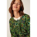 Tara Jarmon vihreäkuvioinen pitkähihainen Reala mekko