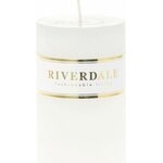 Riverdale Valkoinen tuoksuton pilarikynttilä, 7*15 cm