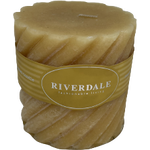 Riverdale Okrankeltainen tuoksukynttilä kierteellä