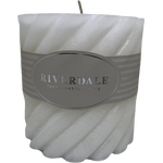 Riverdale valkoinen tuoksullinen kierrekynttilä