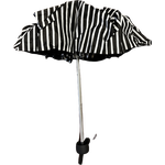 Kokoon taittuva mustavalkoraidallinen sateenvarjo
