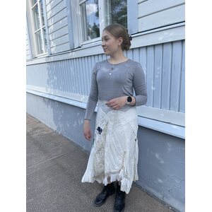 Arte Pura fehér romanttinen pitkä puolihame