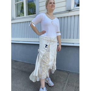 Arte Pura fehér romanttinen pitkä puolihame