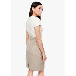 S. Oliver Beige-valkoinen mekko