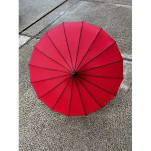 Pilkkureunainen sateenvarjo