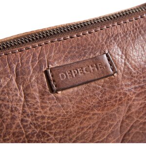 DEPECHE. nahkainen Konjakinruskea ruskea pieni cross body laukku