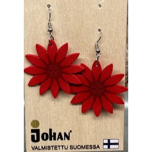 Johan puinen kukka korvakoru