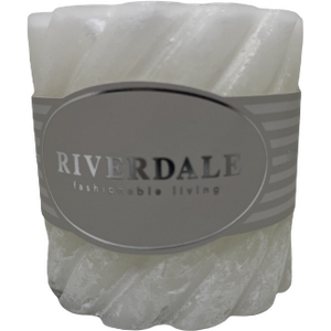 Riverdale blanc tuoksullinen kierrekynttilä, 7,5 * 15 cm