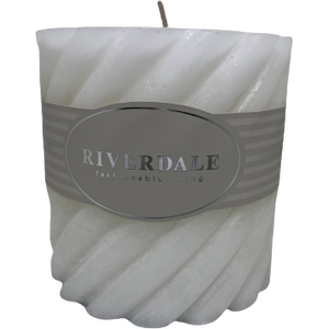 Riverdale белый tuoksullinen kierrekynttilä, 10 * 10 cm