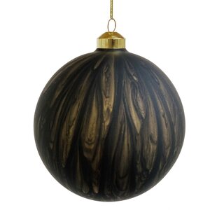 Shishi kullalla marmoroitu musta lasipallo, 12 см