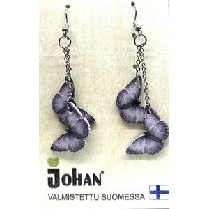 Johan puiset perhoset náušnice