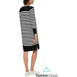 S. Oliver mustavalkoraidallinen Cotton neulemekko