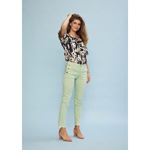 Ze-Ze pour femmes hiekanväriset nilkkamittaiset twill pantalons