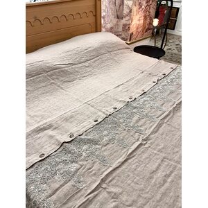 Arte Pura pellavanvärinen päiväpeitto - tuplapussilakana