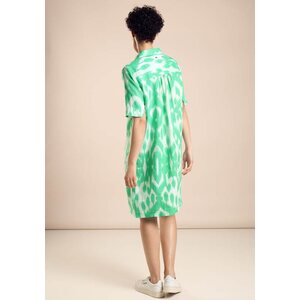 Street One 绿色 Patterned lyhythihainen pellavamekko