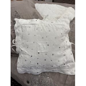 Arte Pura valkoinen tyynynpäällinen swarovski kristalleilla