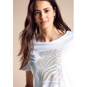 Street One de mujeres blanco t-paita printillä