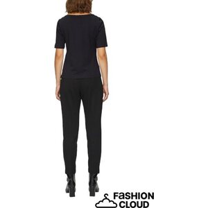 S. Oliver women's black t-paita, hopeanharmaa Pattern