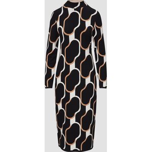 S. Oliver nero beige bianco neulemekko graafisella kuviolla