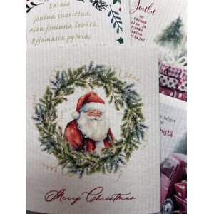 More Joy Oy Tiskirätti joulupukki ja kranssi