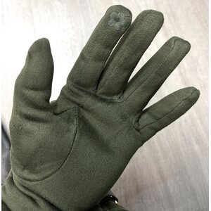 Yksiväriset finger gloves kullanvärisellä kuolain metallikoristeella