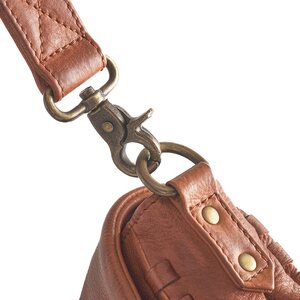 DEPECHE. nahkainen Cognac cross body laukku