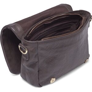 DEPECHE. nahkainen Темно-коричневый cross body laukku