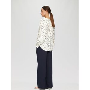 S. Oliver blanc pour femmes paita mustalla kuviolla