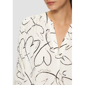 S. Oliver blanc pour femmes paita mustalla kuviolla