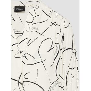 S. Oliver blanc pour femmes paita mustalla kuviolla