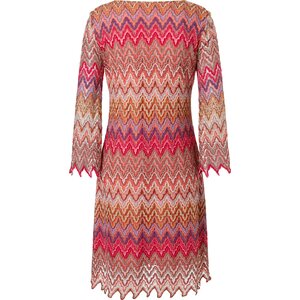 Ana Alcazar punasävyinen sahalaitakuvioinen mekko