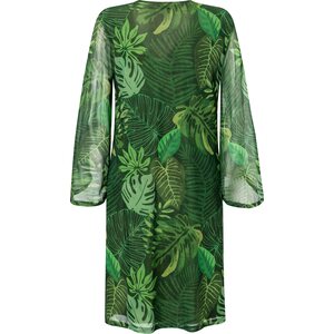 Ana Alcazar vihreä viidakkokuvioinen mekko mesh kankaalla