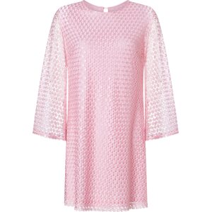 Ana Alcazar vaaleanpunainen pitsimäinen mekko