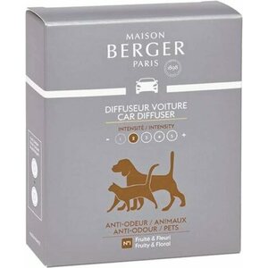 Maison Berger autoraikastimen täyttöpakkaus lemmikkien hajuja neutralisoiva