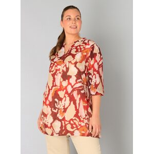 Yesta Red patterned cotton dress