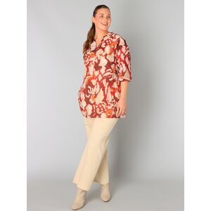 Yesta Red patterned cotton dress