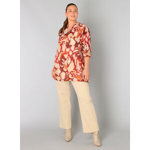 Yesta Red patterned cotton dress