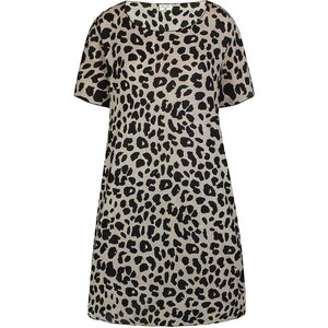 Ze-Ze kevyt beige leopardi mekko