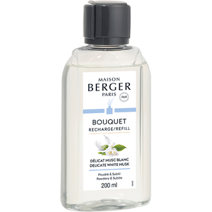 Maison Berger huonetuoksun täyttöpullo Delicate white musc - hienostunut wit myski