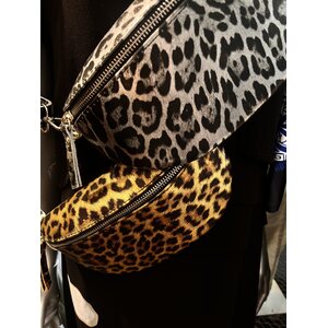 Leopardikuvioinen cross body vyölaukku, kaksi väriä