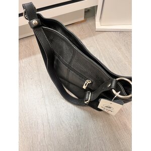 Svart Medium käsilaukku, nahkaa