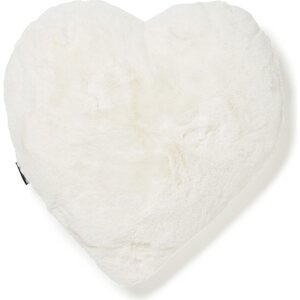 Skinnwille Tan-Off White měkký Heart tyyny Fluffy
