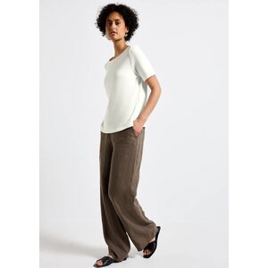 Street One Tan-Off White lyhythihainen neule