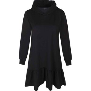 Ze-Ze czarny hupullinen puuvillamekko Lisa