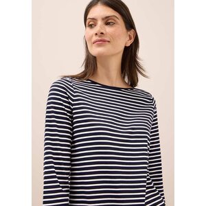 Cecil women's Navy Stripes trikoopaita vajaamittaisilla 3/4-hihoilla