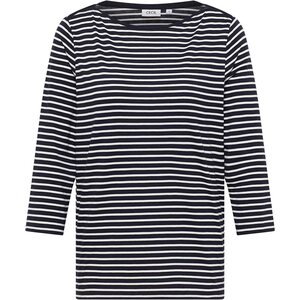 Cecil women's Navy Stripes trikoopaita vajaamittaisilla 3/4-hihoilla