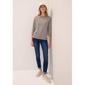 Cecil women's brown Stripes trikoopaita vajaamittaisilla 3/4-hihoilla